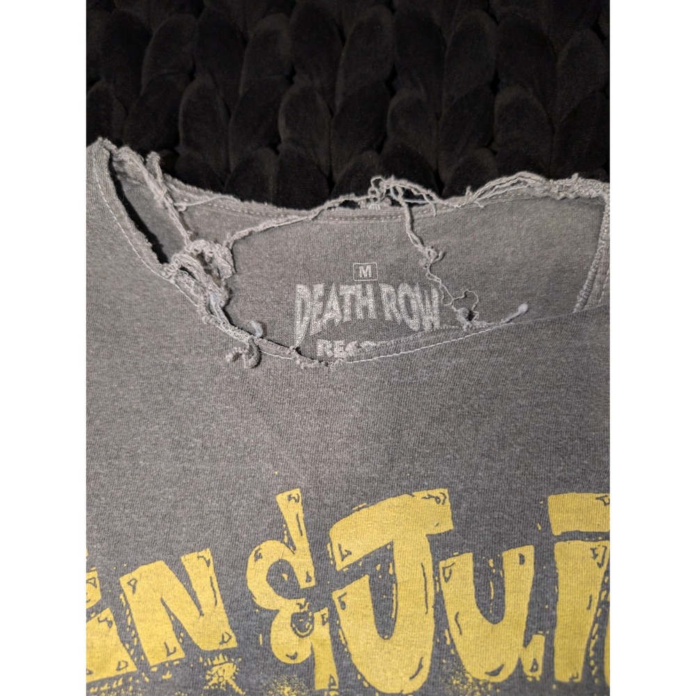 Death Row Records Gray Gin & Juice Distressed Graphic Tshir Size Meduim - Picture 4 of 8